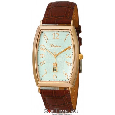 Мужские золотые наручные часы Platinor 54050.111