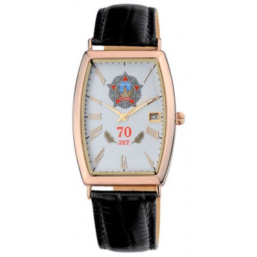 Мужские золотые наручные часы Platinor 54050.190