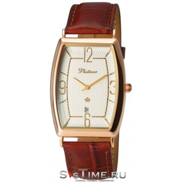 Мужские золотые наручные часы Platinor 54050.210