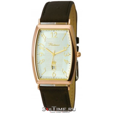 Мужские золотые наручные часы Platinor 54050.211