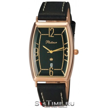 Мужские золотые наручные часы Platinor 54050.510