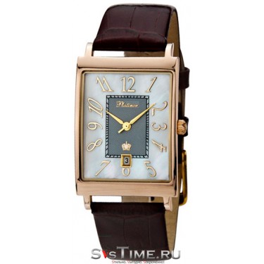 Мужские золотые наручные часы Platinor 54350-1.307