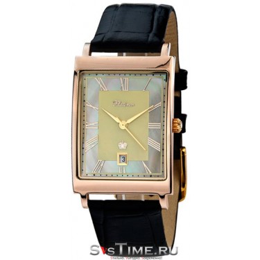 Мужские золотые наручные часы Platinor 54350-1.407