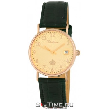 Мужские золотые наручные часы Platinor 54550.411