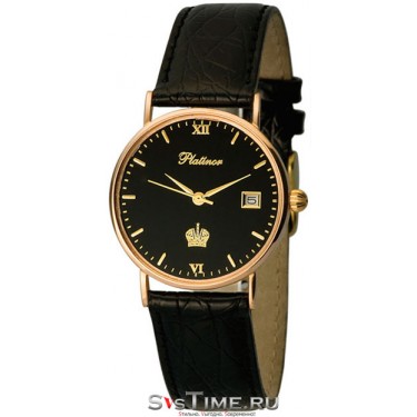 Мужские золотые наручные часы Platinor 54550.516