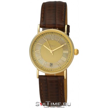 Мужские золотые наручные часы Platinor 54560.417