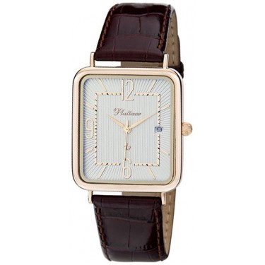 Мужские золотые наручные часы Platinor 54630.210
