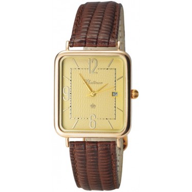 Мужские золотые наручные часы Platinor 54630.410