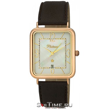 Мужские золотые наручные часы Platinor 54650.307