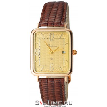 Мужские золотые наручные часы Platinor 54650.410