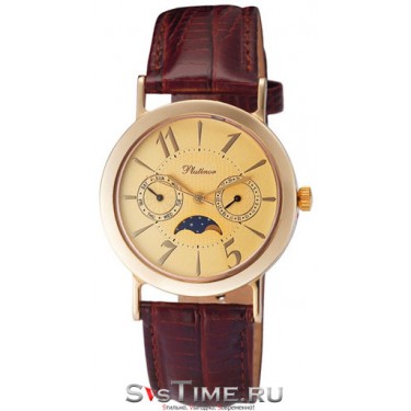 Мужские золотые наручные часы Platinor 54850.412