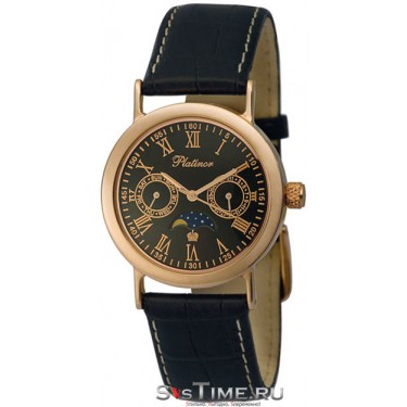 Мужские золотые наручные часы Platinor 54850.515