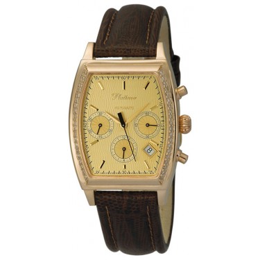 Мужские золотые наручные часы Platinor 55551А.404