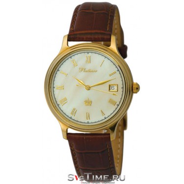 Мужские золотые наручные часы Platinor 56010.315