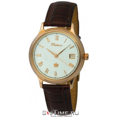 Мужские золотые наручные часы Platinor 56050.115