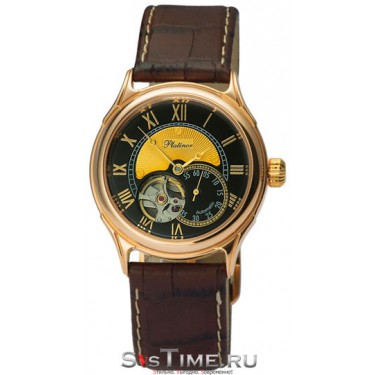Мужские золотые наручные часы Platinor 56450.520