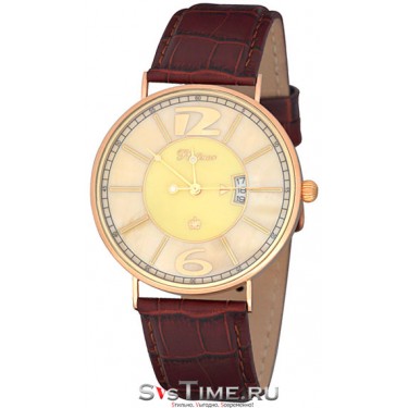 Мужские золотые наручные часы Platinor 56750.413