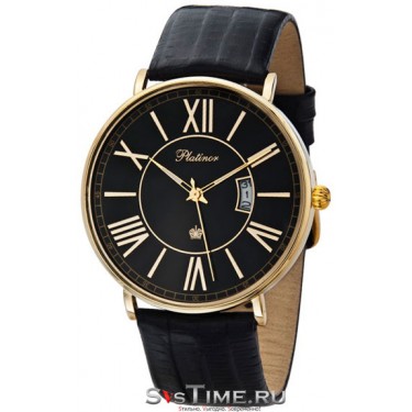 Мужские золотые наручные часы Platinor 56760.520