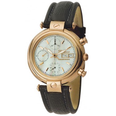 Мужские золотые наручные часы Platinor 57050.303