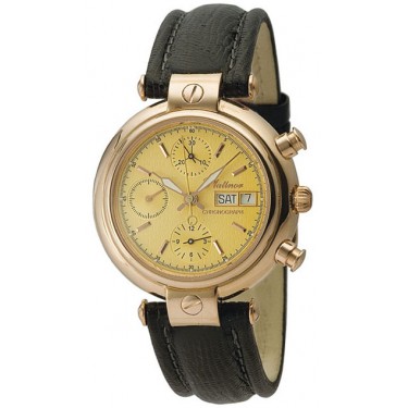 Мужские золотые наручные часы Platinor 57050.404