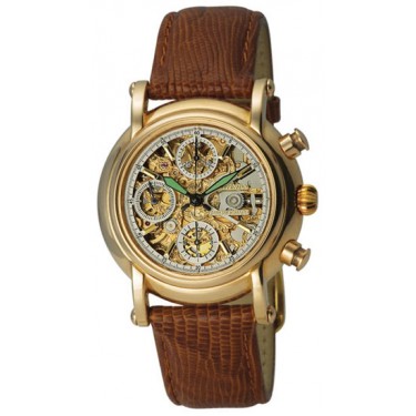 Мужские золотые наручные часы Platinor 57150Д.155