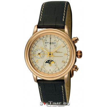 Мужские золотые наручные часы Platinor 57850.121