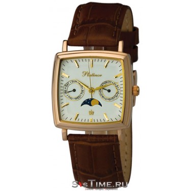 Мужские золотые наручные часы Platinor 58550.103