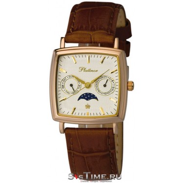 Мужские золотые наручные часы Platinor 58550.104