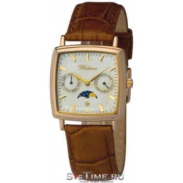 Мужские золотые наручные часы Platinor 58550.303