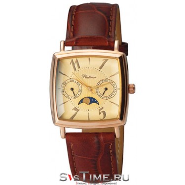 Мужские золотые наручные часы Platinor 58550.412