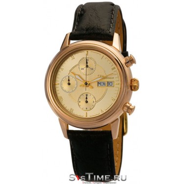 Мужские золотые наручные часы Platinor 58750.420