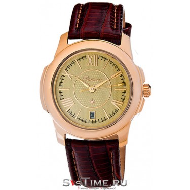 Мужские золотые наручные часы Platinor 71250.420