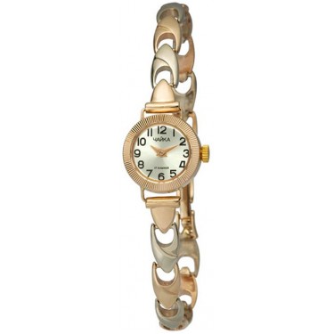Женские золотые наручные часы Чайка 44130-2.205