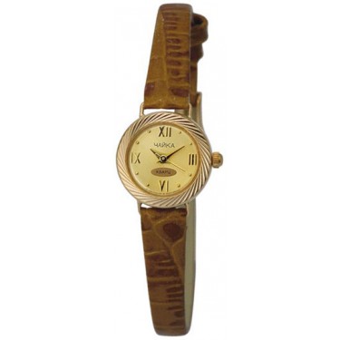 Женские золотые наручные часы Чайка 44130-5.416