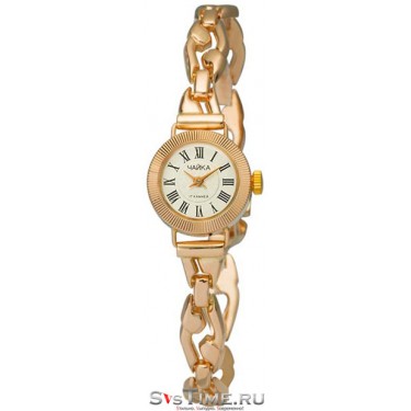 Женские золотые наручные часы Чайка 44150-2.221