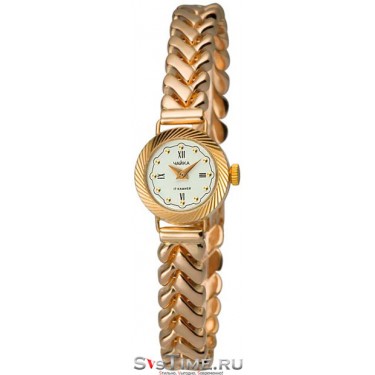Женские золотые наручные часы Чайка 44150-5.146