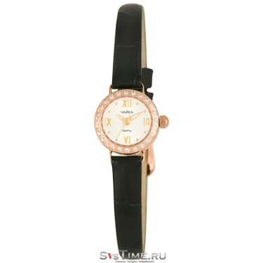 Женские золотые наручные часы Чайка 44156-1.116