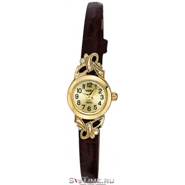 Женские золотые наручные часы Чайка 44160-166.405