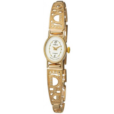 Женские золотые наручные часы Чайка 44330-2.152