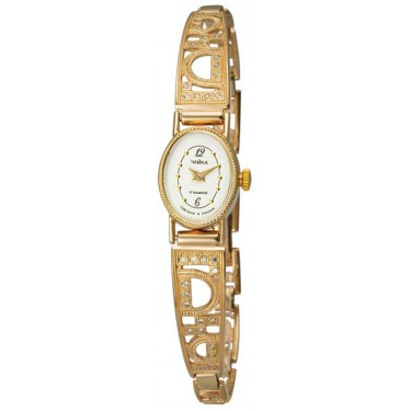 Женские золотые наручные часы Чайка 44350-2.152 браслет