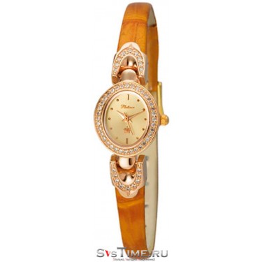 Женские золотые наручные часы Platinor 200456.401