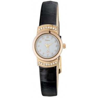 Женские золотые наручные часы Platinor 28156.105