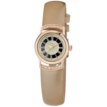 Женские золотые наручные часы Platinor 28256.418