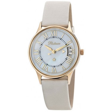 Женские золотые наручные часы Platinor 42250.315