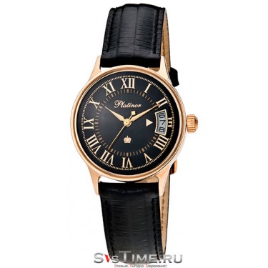 Женские золотые наручные часы Platinor 42250.520