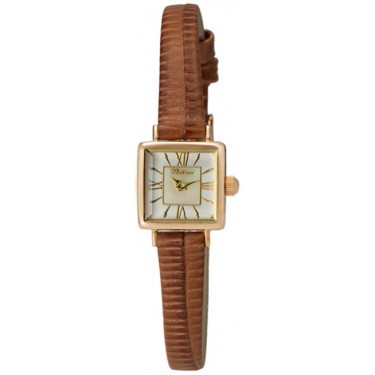 Женские золотые наручные часы Platinor 44550-1.117