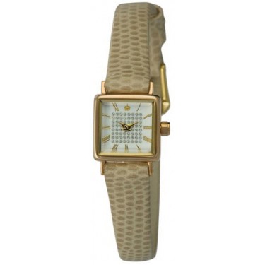 Женские золотые наручные часы Platinor 44550.119
