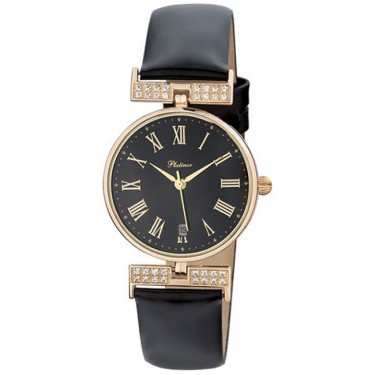 Женские золотые наручные часы Platinor 53456.515