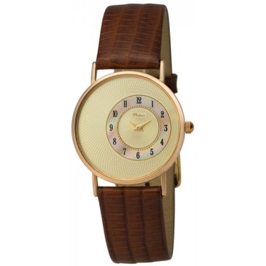 Женские золотые наручные часы Platinor 54530-1.407