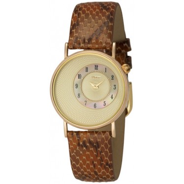 Женские золотые наручные часы Platinor 54530-4.407